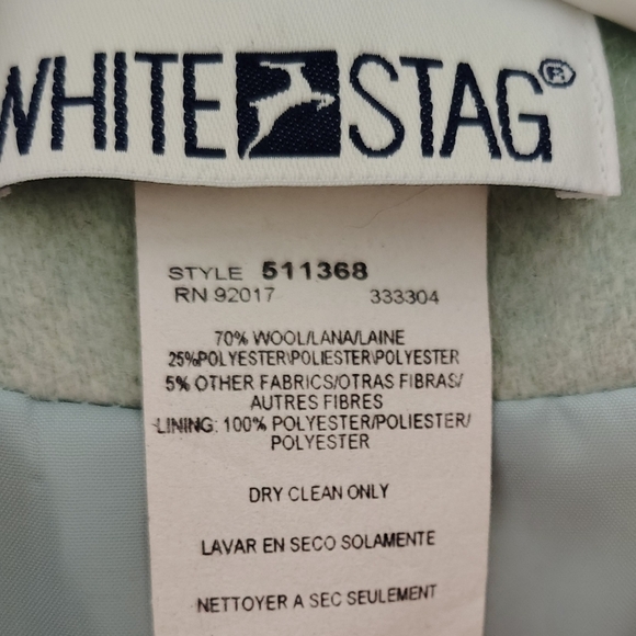 White Stag Women's Mint Green Blazer With Matching Turtle Neck Size 16 - Picture 11 of 15